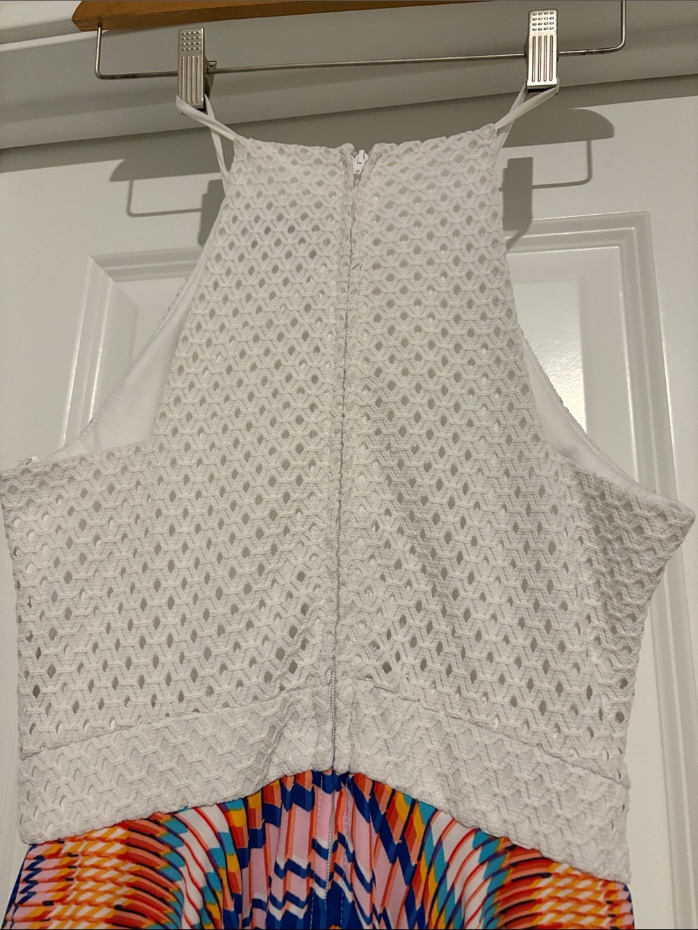 Bison Bisou Crochet Halter Dress with Multicolor Handkerchief Skirt - Picture 5 of 5